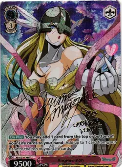 ANGEWOMON GOLD SIGNATURE Custom ART WEISS SCHWARZ Collectible Card - Image 1