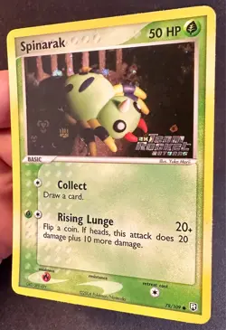 Spinarak 78/109 EX Team Rocket Returns Pokemon Card Reverse Holo Common - Nm/Vlp - Image 2