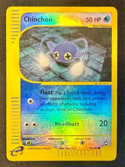 Chinchou 70/147 2002 Aquapolis Set Pokemon Card Vintage WOTC Reverse Holo - Mp - Image 1