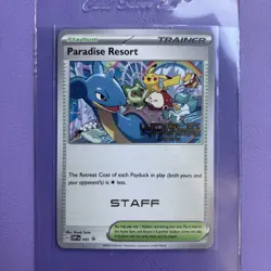 Pokemon - 1x Paradise Resort - Staff Promo 2023 Championship Promo Card NM - Image 1