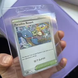 Pokemon - 1x Paradise Resort - Staff Promo 2023 Championship Promo Card NM - Image 3