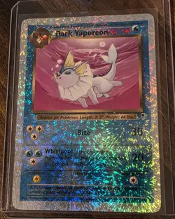 Dark Vaporeon 9/110 Reverse Holo Rare Legendary Collection WOTC Pokemon Card - Image 1