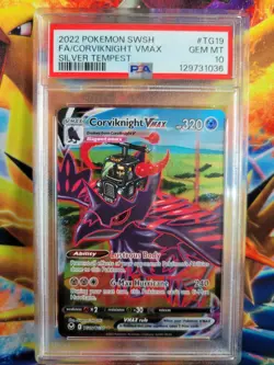 Pokemon Corviknight VMax Silver Tempest TG19 Graded Card PSA 10 - Image 1