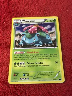 Venusaur 3/108 Dark Explorers Holo Pokemon Card Played - Image 1