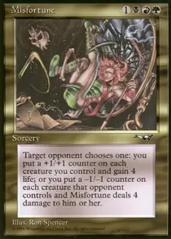 1x Misfortune Moderate Play MTG Magic - Kid Icarus - - Image 1