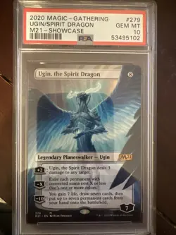 Ugin, the Spirit Dragon Core Set 2021 M21 BORDERLESS “SHOWCASE” PSA 10 *POP 14* - Image 1