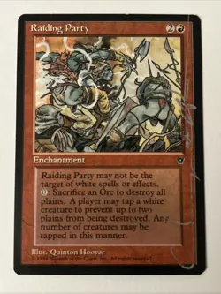 Signed Raiding Party (Enchantment) Quinton Hoover MTG - Image 1