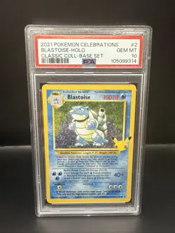 Pokemon PSA 10 GEM MINT Celebrations Blastoise 2/102 Classic Collection Holo - Image 2