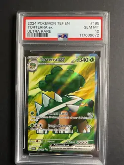 Torterra ex 185 PSA 10 2024 Pokemon TEF EN Ultra Rare - Image 1