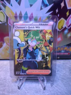 Clemont's Quick Wit 229/191 Surging Sparks Ultra Rare Full Art Supporter Pokemon - Image 1