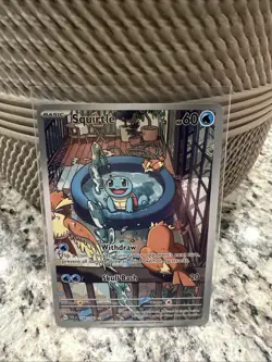Pokemon TCG Stellar Crown Squirtle 148/142 Illustration Rare NM/M Near Mint EN - Image 1