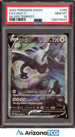 Pokemon 2022 Lugia V 186/195 Alt Art Silver Tempest GEM MINT PSA 10 - Image 1