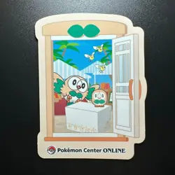 S1204 Rowlet Japanese Pokemon Center Pikachu Prize Award Sticker - Image 1