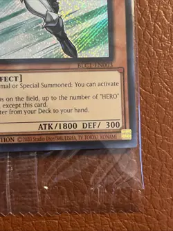 Yu-Gi-Oh Elemental HERO Stratos BLC1-EN003 Limited Edition Secret Rare NM SEALED - Image 4