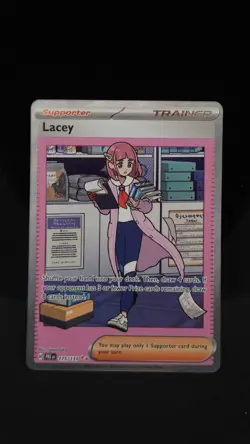 Pokemon TCG Trainer Lacey Prismatic Evolution Holo Card 175/131 Read Description - Image 1