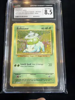Bulbasaur 001/034 Trading Card Game Classic Holo CGC 8.5 NM/Mint+ Pokemon - Image 1