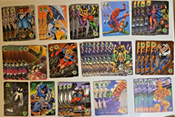 Vintage Marvel and DC Overpower CCG HUGE Set of Strength Power Cards 44 Card Lot - Image 1