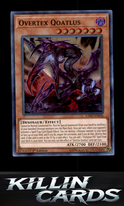 1st Edition Overtex Qoatlus EXFO-EN036 Super Rare Extreme Force YuGiOh Card NM - Image 1