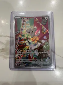 Pokemon TCG Minccino Illustration Rare Card Temporal Forces 182/162 NM Condition - Image 1