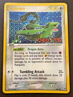 Rayquaza 22/107 EX Deoxys Pokemon Card Reverse Holo Foil Rare MP - Image 1