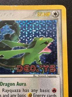Rayquaza 22/107 EX Deoxys Pokemon Card Reverse Holo Foil Rare MP - Image 4