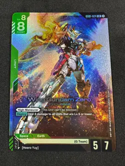 WING GUNDAM ZERO GD01-024 Newtype Rising Gundam Card Game TCG LR Foil XXXG-00W0 - Image 1