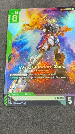 WING GUNDAM ZERO GD01-024 Newtype Rising Gundam Card Game TCG LR Foil XXXG-00W0 - Image 2