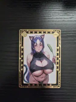 Goddess Story Waifu Anime Card - Ellen Joe (Cat) - Gold Metal MR PROMO - Image 1