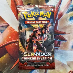 S&M Crimson Invasion Booster Pack - Pokemon Cards - New & Sealed - Lot #410 - Image 1