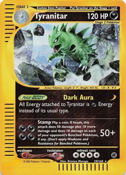 Pokemon Tyranitar Expedition Card 79/165 Rare Near Mint Condition Non Holo - Image 1
