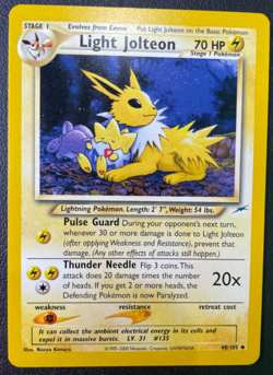 Light Jolteon - Neo Destiny (N4) Pokemon Card Near Mint - Image 1