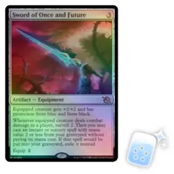 FOIL SWORD OF ONCE AND FUTURE March Of The Machine MOM Magic MTG MINT CARD - Image 1