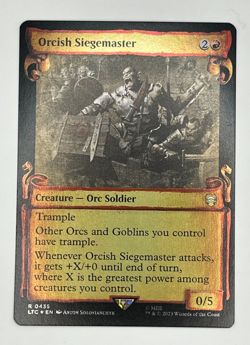 MTG Foil Orcish Siegemaster Showcase Scrolls LTC #435 Lord of the Rings Magic - Image 1