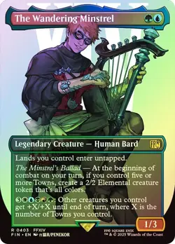 The Wandering Minstrel Foil Showcase Final Fantasy MTG NM - Image 1