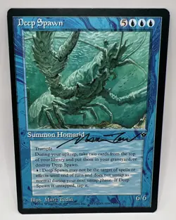 MTG - Fallen Empires - Deep Spawn - NM - Signed by Mark Tedin - Image 1