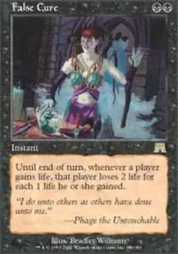 MTG False Cure, Onslaught, Heavily Played, English - Image 1