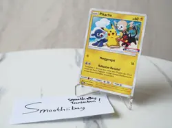 Pikachu 009/SM-P Exclusive Art Promo Pokemon Card Indonesia Indomaret Near Mint - Image 1