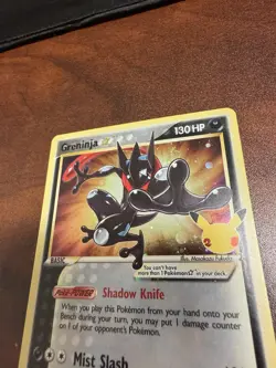 Pokemon TCG Greninja Gold Star SWSH144 Celebrations Black Star Promo With Swirl! - Image 3