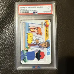 READ PSA 5 Graded 1998 POKEMON JAPANESE BANDAI CARDDASS VENDING 46 Sick PIKACHU - Image 1