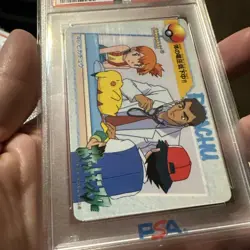READ PSA 5 Graded 1998 POKEMON JAPANESE BANDAI CARDDASS VENDING 46 Sick PIKACHU - Image 3