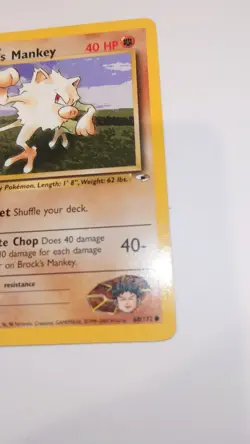 Lightly Played, English Pokemon Regular Brock's Mankey - 68/132 - Common - Image 4