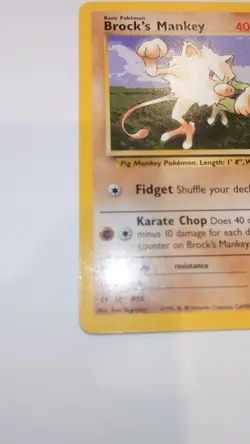 Lightly Played, English Pokemon Regular Brock's Mankey - 68/132 - Common - Image 5