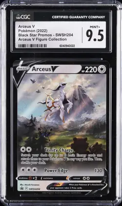 2022 POKEMON BLACK STAR PROMOS - ARCEUS V FIGURE COLL #SWSH204 ARCEUS V CGC 9.5 - Image 1