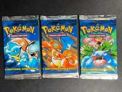 Pokemon 1999 Base Set Unlimited Sealed Art Set Booster Packs Thick Font - Image 1