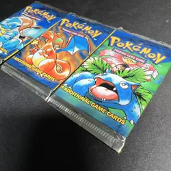 Pokemon 1999 Base Set Unlimited Sealed Art Set Booster Packs Thick Font - Image 4