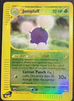 Pokemon TCG: Jumpluff Aquapolis #17/147 Reverse Holo MP Condition - Image 1
