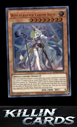 1st Edition Witchcrafter Golem Aruru MP20-EN113 Ultra Rare 2020 Tin of Lost Memo - Image 1