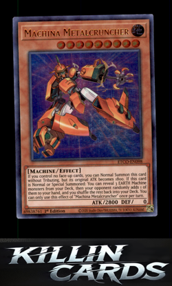 1st Edition Machina Metalcruncher ETCO-EN098 Ultra Rare Eternity Code YuGiOh Car - Image 1