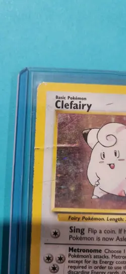 Pokemon TCG Clefairy Base Set Holo Unlimited Rare Card 5/102 HP condition - Image 5