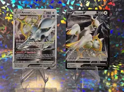 Arceus V & Arceus Vstar Metal Card Ultra Premium Collection 122/172, 123/172 - Image 1